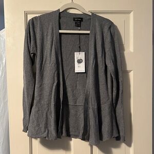 Sara Campbell Charcoal Open Cardigan